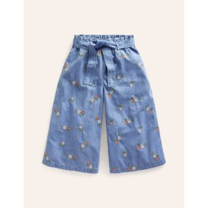 Boden Printed Wide Leg PantsMid Vintage Embroidered
