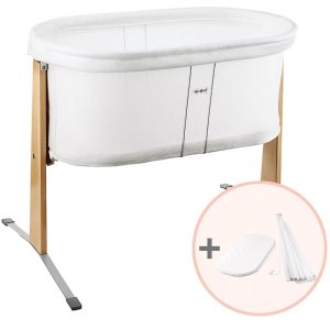 BABYBJORN Cradle + Fitted Sheet + Canopy Bundle - White