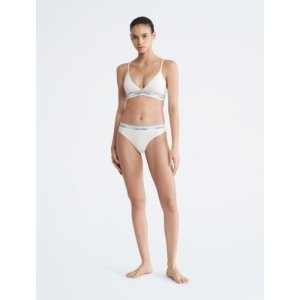 Calvin Klein Athletic Lightly Lined Triangle Bralette + Thong