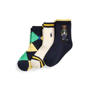 Ralph Lauren Polo Bear Crew Sock 3-Pack