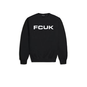 French Connection FCUK CREW NECK Black/White | French Connection USFCUK Crewneck