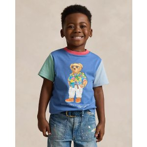 Ralph Lauren Polo Bear Color-Blocked Cotton Tee