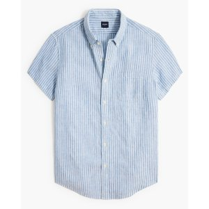 J.Crew Short-sleeve linen-blend shirt