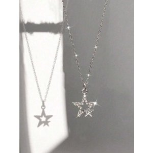 SHEIN Punk Rock Style Sweet And Cool Star & Pentagram Shaped Necklace For Women, Ins Y2k Vintage Female Necklace | SHEIN USA