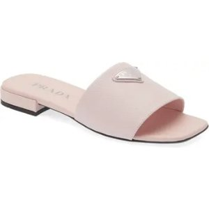 Prada Logo Slide Sandal (Women)