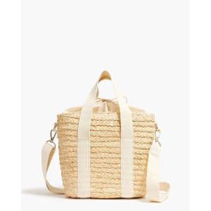 J.Crew Raffia straw mini tote bag