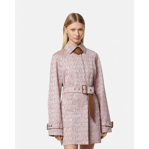 Versace Allover Short Trench Coat