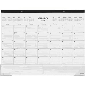 2024 Staples 22" x 17" Desk Pad Calendar