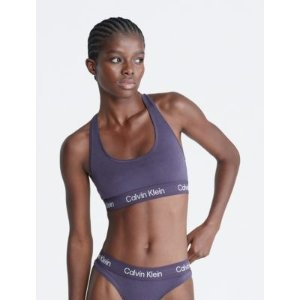 Calvin Klein Stencil Logo Cotton Stretch Unlined Bralette