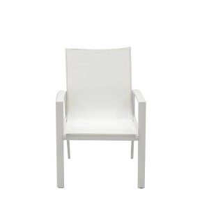 Cooper Springs White Stationary Metal Outdoor Dining Chairs (4-Pack)