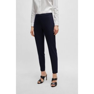BOSS Regular-fit trousers in micro-patterned super-stretch fabric