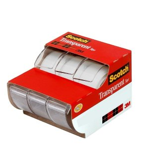 Scotch Invisible Tape, 3/4" x 8.3 yds., 3/Pac
