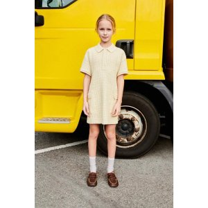 Zara STRUCTURED RIB COLLAR DRESS