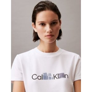 Calvin Klein City Logo Graphic Slim Fit Crewneck T-Shirt