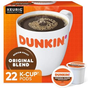 Dunkin' Original Blend Coffee Keurig® K-Cup® Pods, Medium Roast, 22/Box (400845)