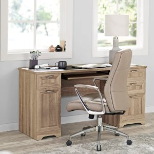 Realspace® Magellan 59"W Manager's Computer Desk, Blonde Ash