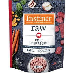 Instinct Raw Frozen Adult Bites Grain-Free Real Beef Recipe Dog Food