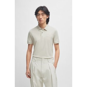 BOSS Cotton polo shirt with embroidered logo