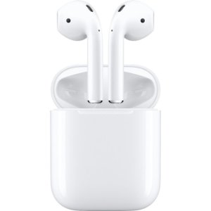 Apple - Geek Squad Certified Refurbished AirPods with Charging Case (2nd generation) - White