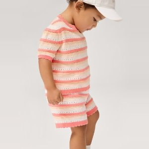Gap babyGap Stripe Crochet Sweater Pull-On Shorts