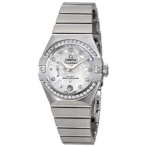 Omega Constellation Automatic White Mother of Pearl Dial Ladies Watch