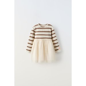 Zara MIXED TULLE DRESS