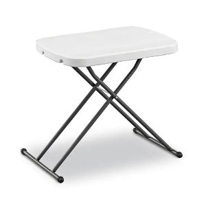 Staples® 25.5" x 17.8" Folding Table, White