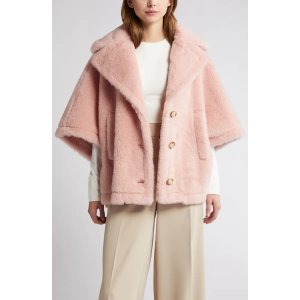 Max Mara Aleggio Alpaca Blend Teddy Cape Jacket