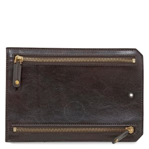 Montblanc 1926 Heritage Multicurrency Pouch- Dark Brown
