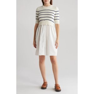 Bobeau Mixed Media Dress
