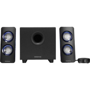 Insignia™ - 2.1 Bluetooth Lighted Speaker System (3-Piece) - Black