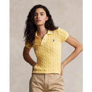 Ralph Lauren Cable-Knit Polo Shirt
