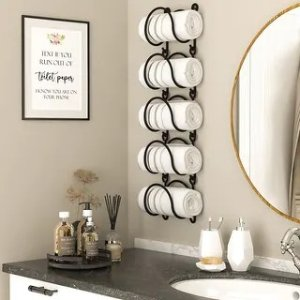 Wallniture Boto Towel Rack, Rustic Wall Decor Bathroom Organizer (Set of 5)