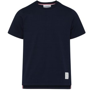 Thom Browne Short sleeve T-shirt with side slit in cotton