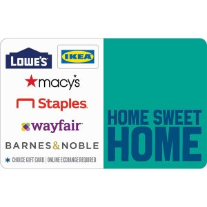 Home Sweet Home $100.00 Gift Card, Email Delivery