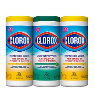 Clorox Clorox Disinfecting Wipes Value Pack, Bleach Free Cleaning Wipes - 35 Count Each (Pack of 3)