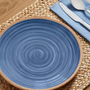 Home Decorators Collection Azria Melamine Dinner Plates in Laguna Blue (Set of 6)