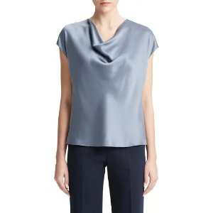 Vince Cowl Neck Silk Blouse