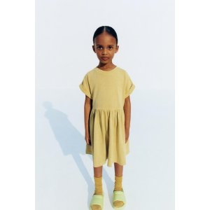 Zara WASHED EFFECT EMBROIDERED DRESS