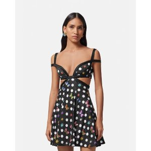 Versace Butterflies Cutout Mini Dress