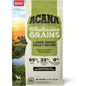 ACANA Wholesome Grains Large Breed Dry Dog Food, 22.5-lb bag