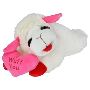 Multipet International Lamb Chop Valentine's Themed Dog Toy, Medium