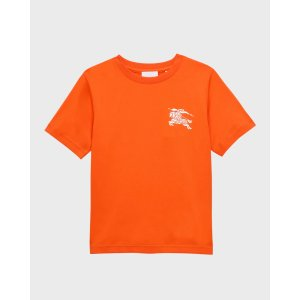 Burberry Boy's Cedar Equestrian Knight Design-Print T-Shirt, Size 3-14