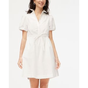 J.Crew Collared short-sleeve tie-waist mini dress
