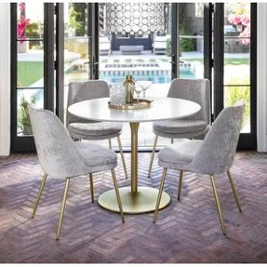 41.25" x 41.25" Flower Round Dining Table