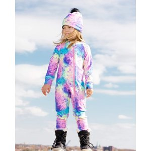 One Piece Thermal Underwear With Frosted Rainbow Print