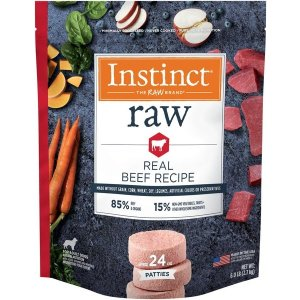 Instinct Instinct Raw Frozen Adult Patties Grain-Free Real Beef Recipe Dog Food