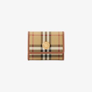 Burberry Check and Leather Small Folding WalletPrice $590.00