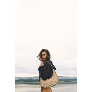 Zara BRAIDED ROPE SHOULDER BAG