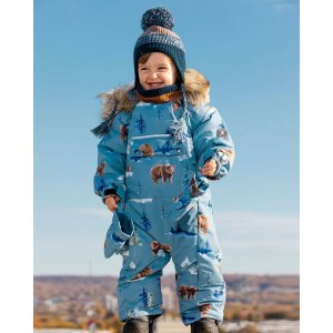 One Piece Baby Car Seat Snowsuit With Bear Print